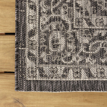 Palazzo Vine And Border Textured Weave Indoor/outdoor Area Rug